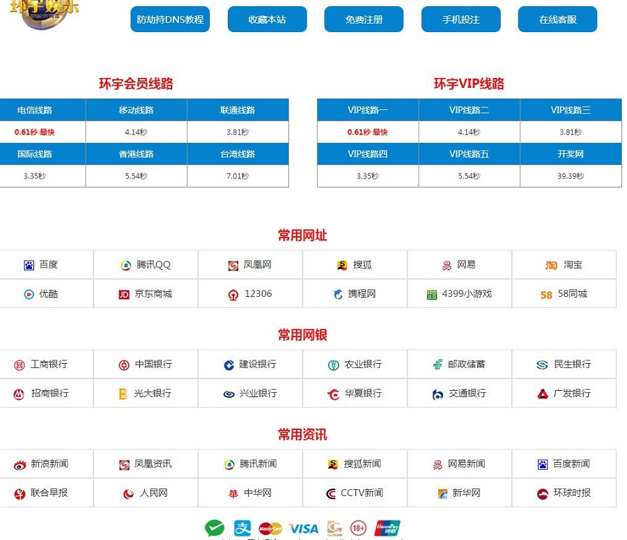 跳转页/导航页/网站线路测速网站-二妹源码